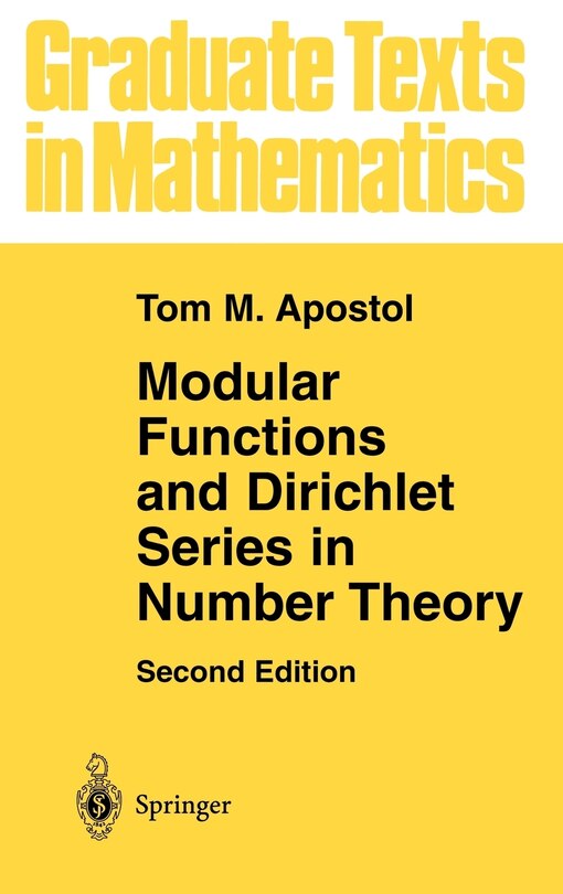 Couverture_Modular Functions and Dirichlet Series in Number Theory