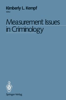 Front cover_Measurement Issues in Criminology