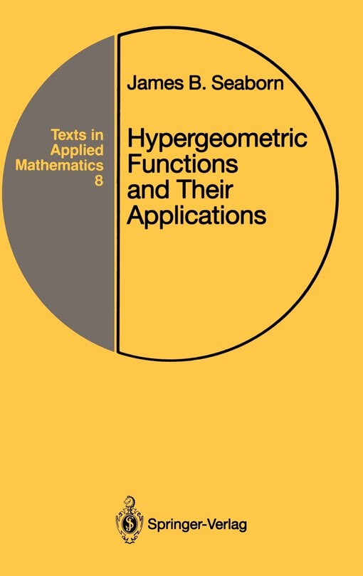 Couverture_Hypergeometric Functions And Their Applications