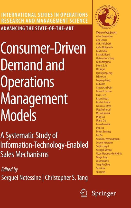Front cover_Consumer-Driven Demand and Operations Management Models
