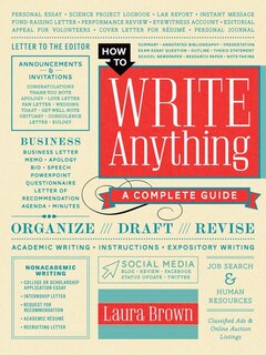 Front cover_How To Write Anything
