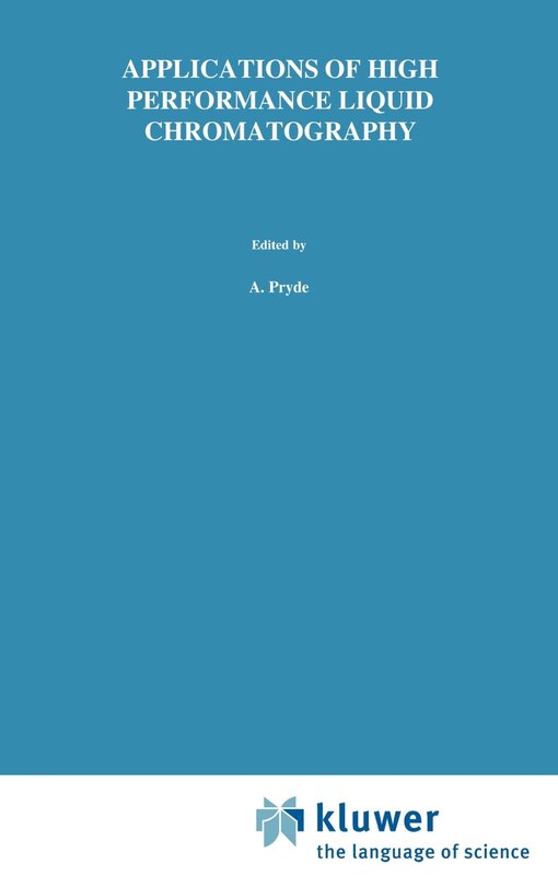 Couverture_Applications of High Performance Liquid Chromatography