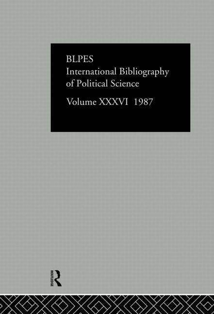 Front cover_Ibss: Political Science: 1987 Volume 36