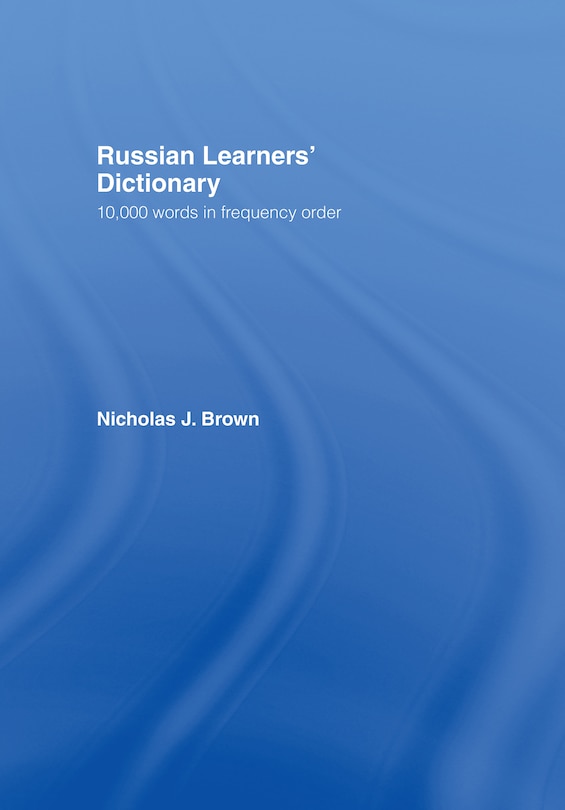 Couverture_Russian Learners' Dictionary