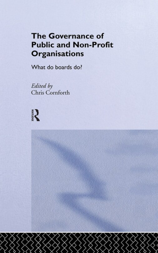 Couverture_The Governance of Public and Non-Profit Organizations