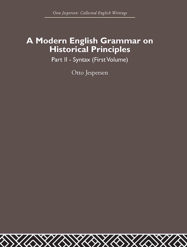 Front cover_A Modern English Grammar On Historical Principles