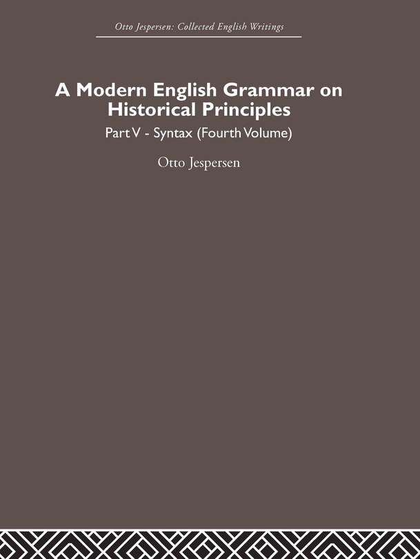 Couverture_A Modern English Grammar On Historical Principles