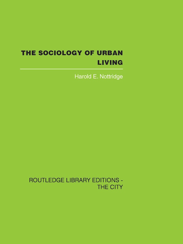 Front cover_The Sociology of Urban Living
