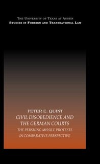 Couverture_Civil Disobedience and the German Courts