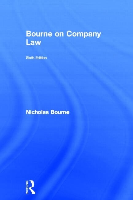 Couverture_Bourne On Company Law