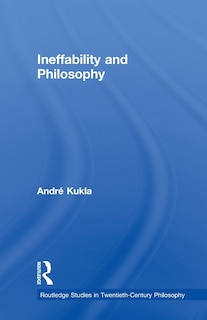 Front cover_Ineffability and Philosophy