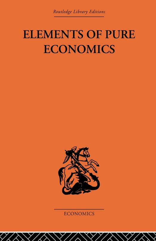Couverture_Elements Of Pure Economics