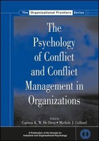 Front cover_The Psychology Of Conflict And Conflict Management In Organizations