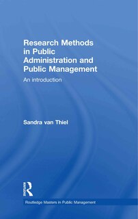 Front cover_Research Methods In Public Administration And Public Management
