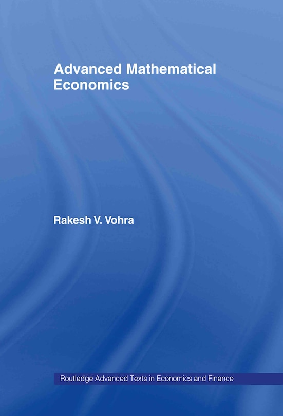 Front cover_Advanced Mathematical Economics