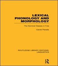 Couverture_Lexical Phonology and Morphology (RLE Linguistics A