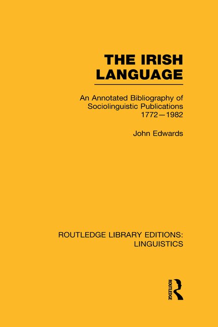 Front cover_The Irish Language (RLE Linguistics E