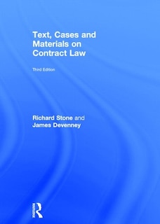 Front cover_Text, Cases And Materials On Contract Law