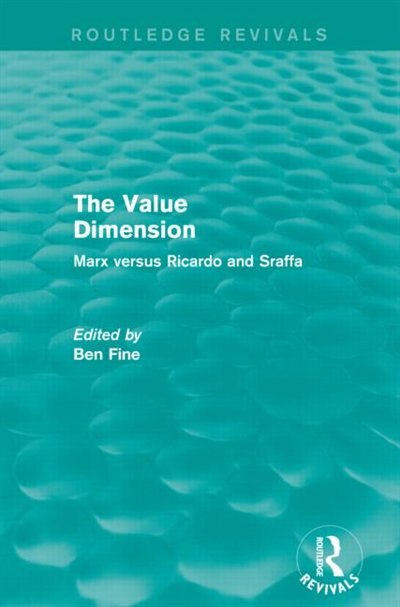 Couverture_The Value Dimension (routledge Revivals)