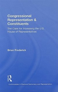 Couverture_Congressional Representation And Constituents
