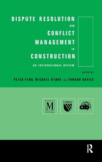 Couverture_Dispute Resolution And Conflict Management In Construction