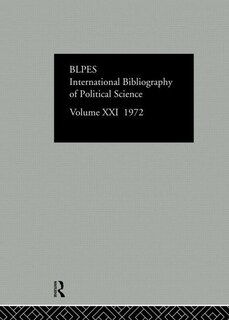 Front cover_Ibss: Political Science: 1972 Volume 21