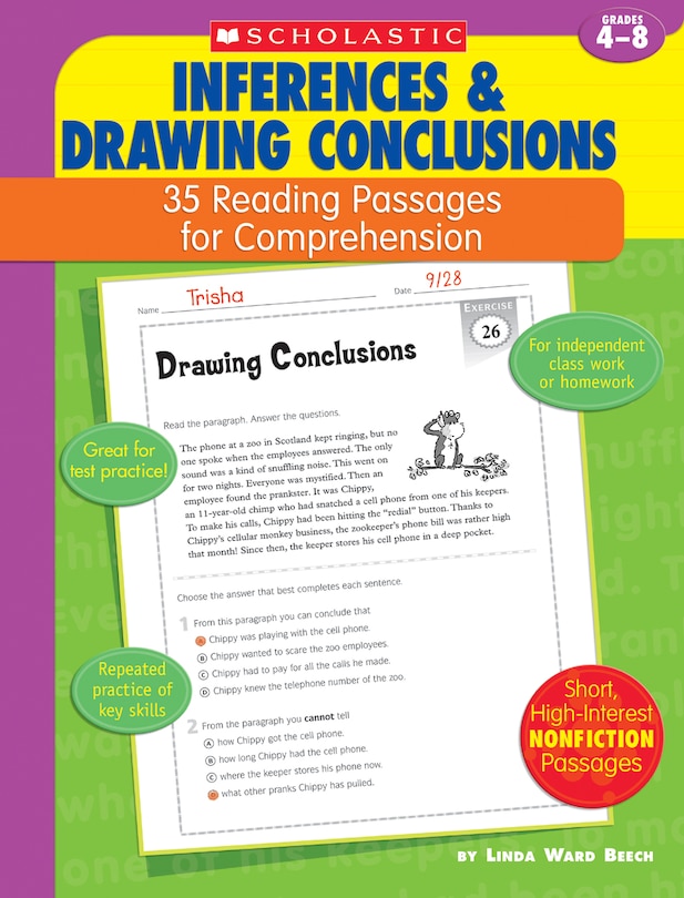 Couverture_Inferences and Drawing Conclusions: 35 Reading Passages for Comprehension: Grades 4-8