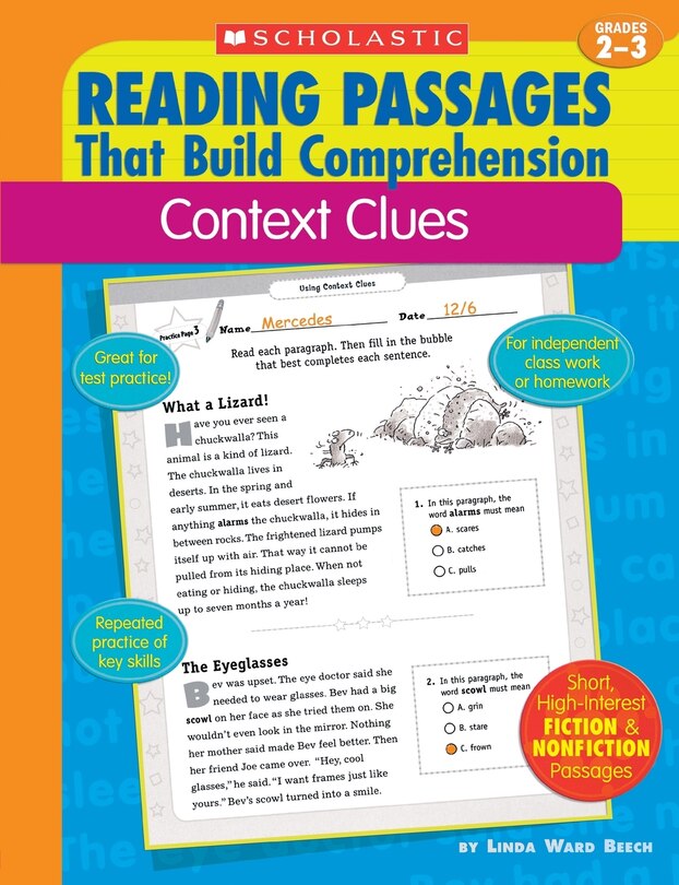 Front cover_Reading Passages That Build Comprehension: Context Clues Grades 2-3