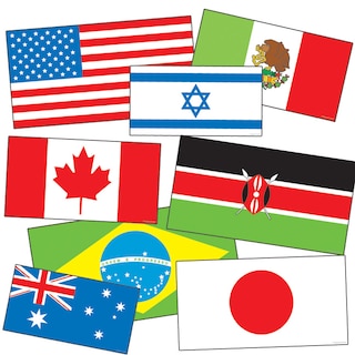 Accent Punch Outs International Flags