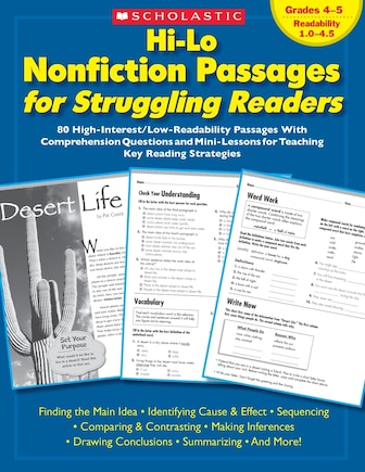 Hi-Lo Nonfiction Passages for Struggling Readers