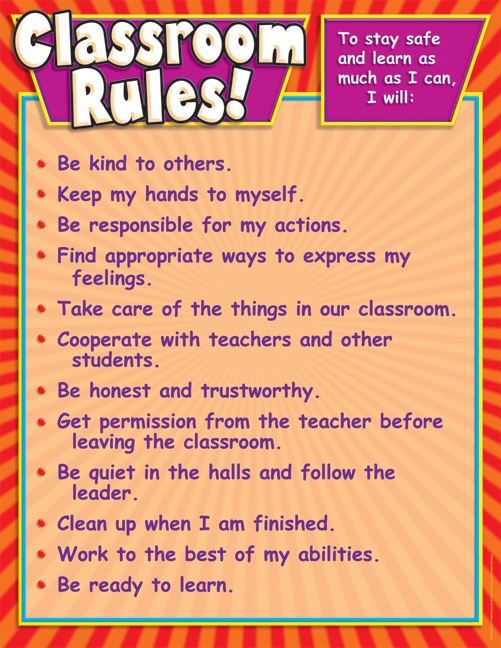 Classroom Rules Friendly Chart