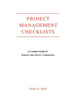 Front cover_Project Management Checklist: A Complete Guide for Exterior and Interior Construction