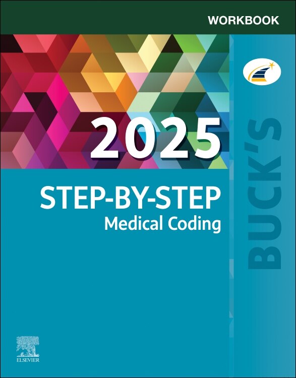 Front cover_Buck's Workbook for Step-by-Step Medical Coding, 2025 Edition