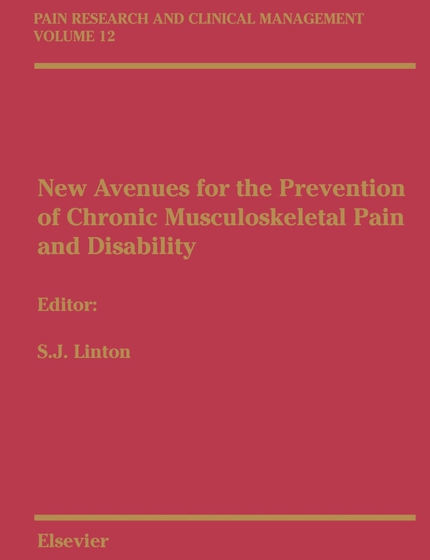 Front cover_New Avenues for the Prevention of Chronic Musculoskeletal Pain