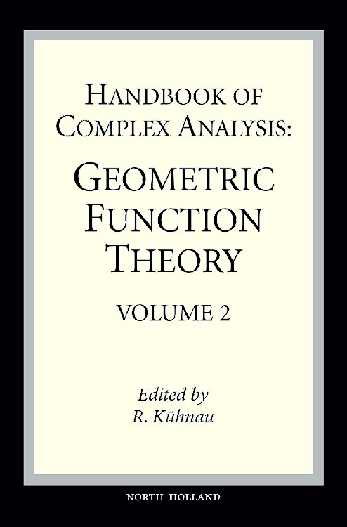 Front cover_Handbook Of Complex Analysis