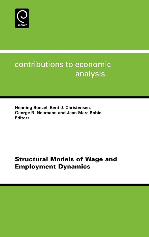 Front cover_Structural Models Of Wage And Employment Dynamics