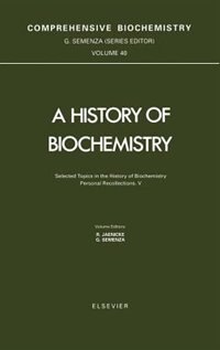 Couverture_Selected Topics In The History Of Biochemistry. Personal Recollections. V