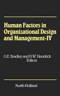 Front cover_Human Factors in Organizational Design and Management - IV