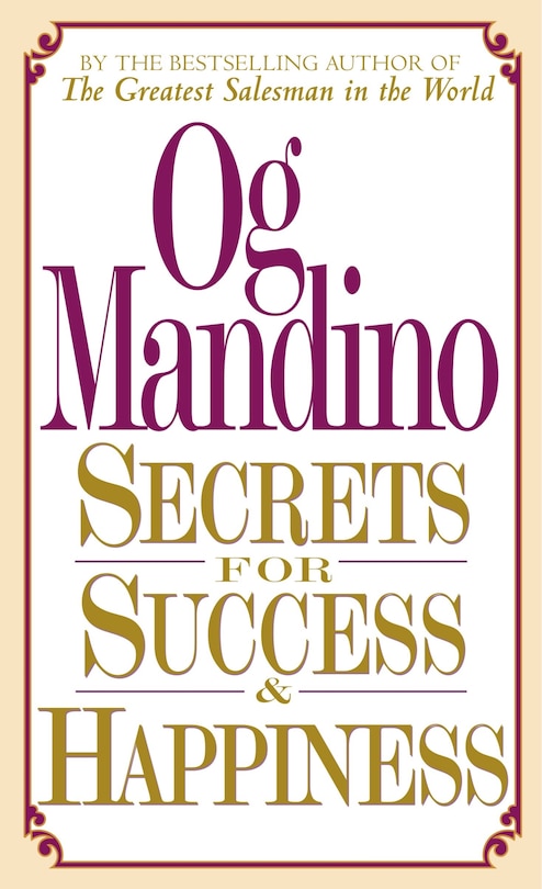 Front cover_Secrets For Success And Happiness