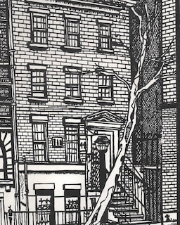 Front cover_Iconic Greenwich village New York Drawing writing Journal