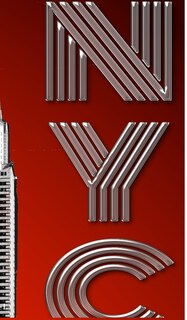 Front cover_NYC Chrysler Red Creative Drawing writing Journal.