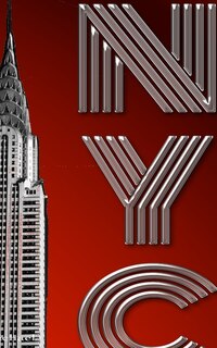 Front cover_NYC Chrysler Red Creative Drawing writing Journal.
