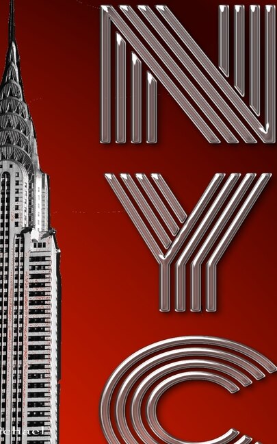 Front cover_NYC Chrysler Red Creative Drawing writing Journal.