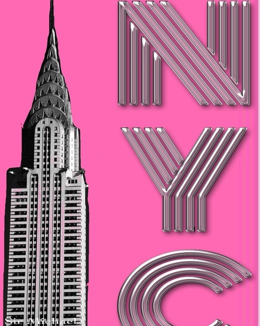 Hot Pink New York City Chrysler Building creative drawing journal: Hot Pink New York City Chrysler Building creative drawing journal