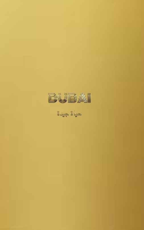 Front cover_Dubai Gold good life Writing Drawing Journal.