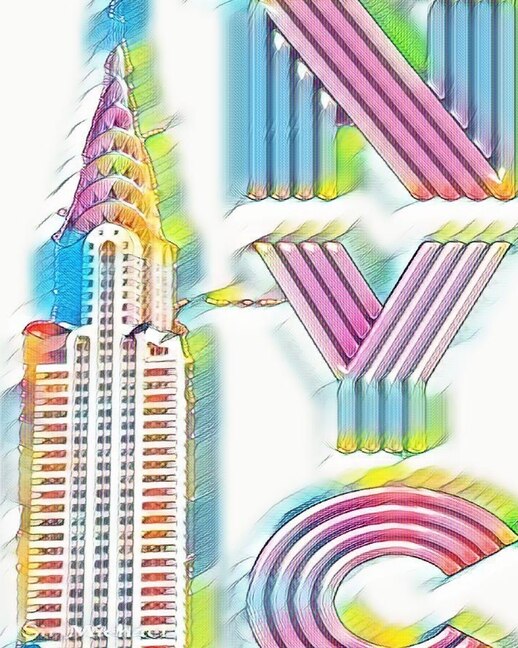 Couverture_Rainbow Chrysler Building Writing Drawing Journal