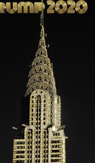 Front cover_Trump-2020 iconic Chrysler Building Sir Michael writing Drawing Journal.
