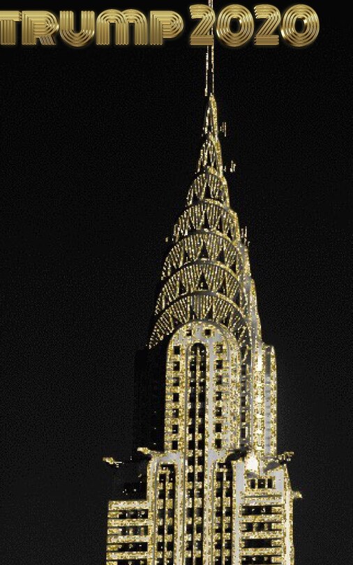 Front cover_Trump-2020 iconic Chrysler Building Sir Michael writing Drawing Journal.