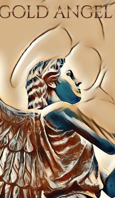 Front cover_Gold Angel Creative writing Drawing Journal