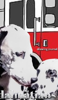 Front cover_Dalmatian fire dogs children's and adults coloring book creative journal